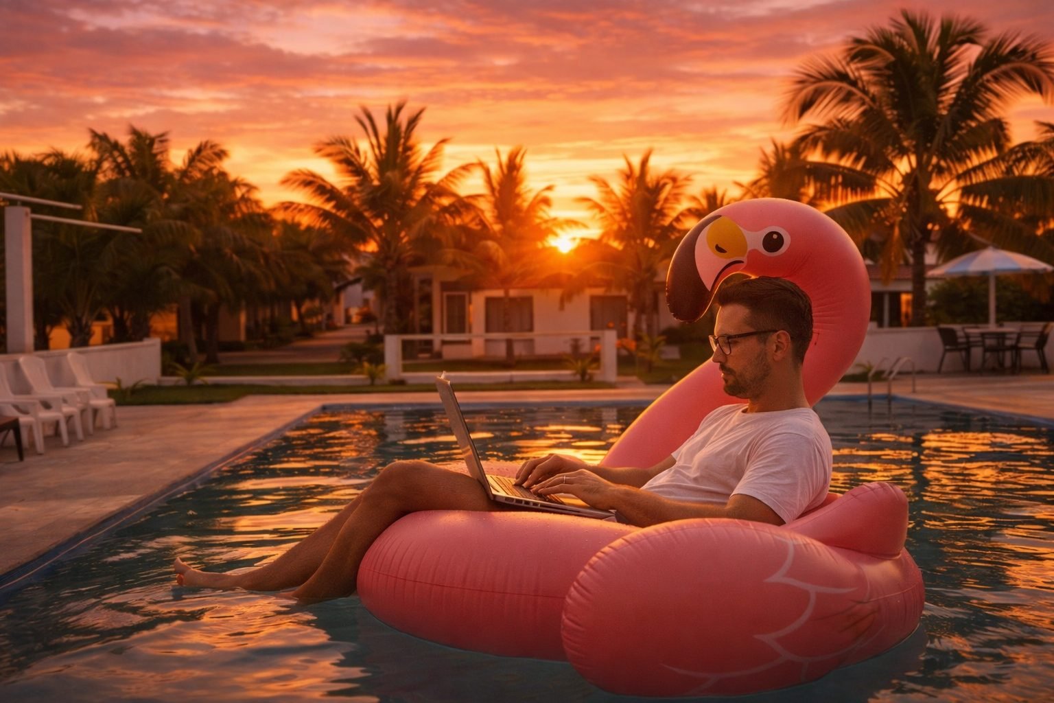 Relax en la piscina